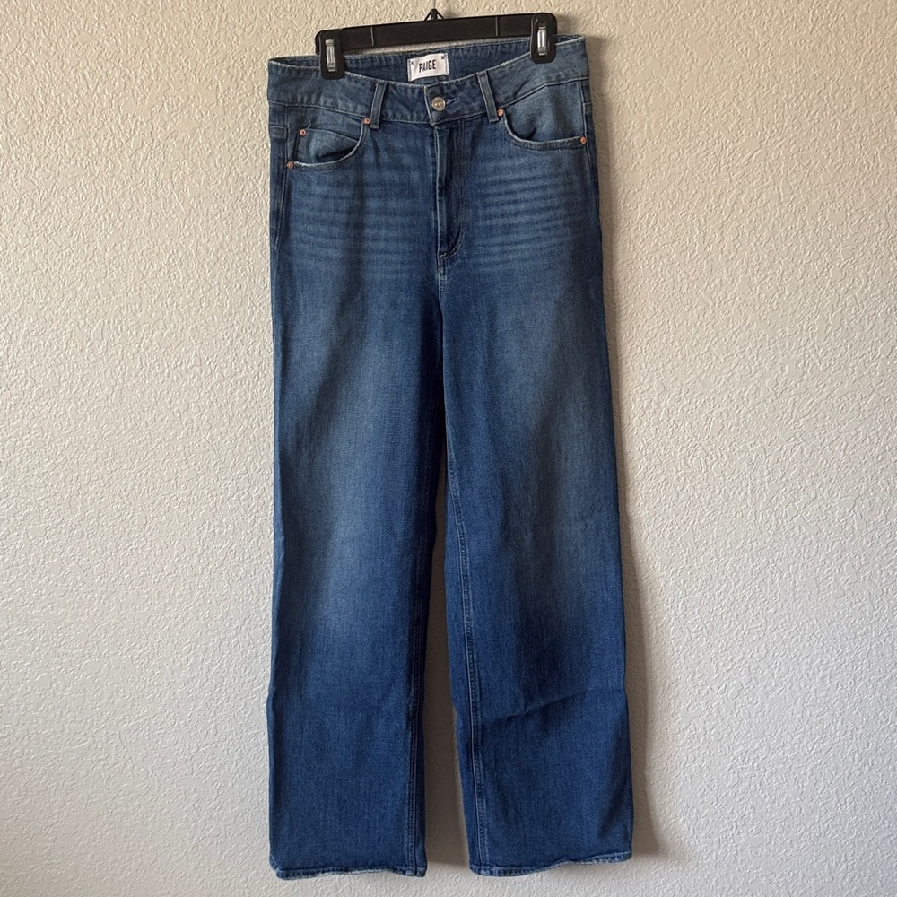 PAIGE Women's Wide-Leg Medium Blue Denim Jeans